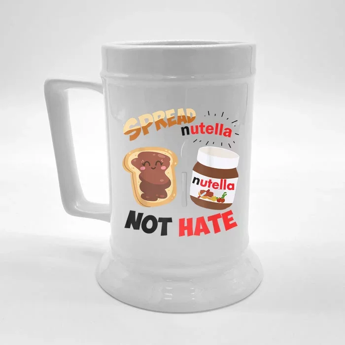 Funny Spread Nutella Not Hate Apparel Front & Back Beer Stein