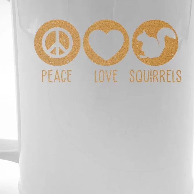 Funny Squirrel Novelty Design Squirrel Lover Cute Front & Back Beer Stein