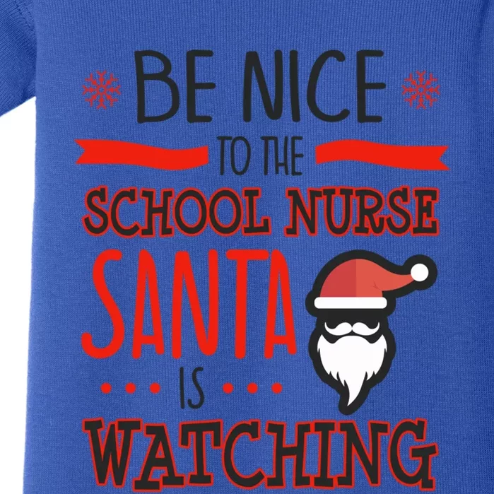 Funny School Nurse Ugly Christmas Santa Is Watching Gift Baby Bodysuit