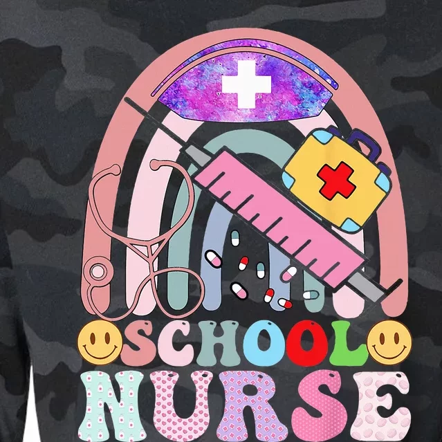 Funny School Nurse Graphic Tees Tops Back To School Cropped Pullover Crew