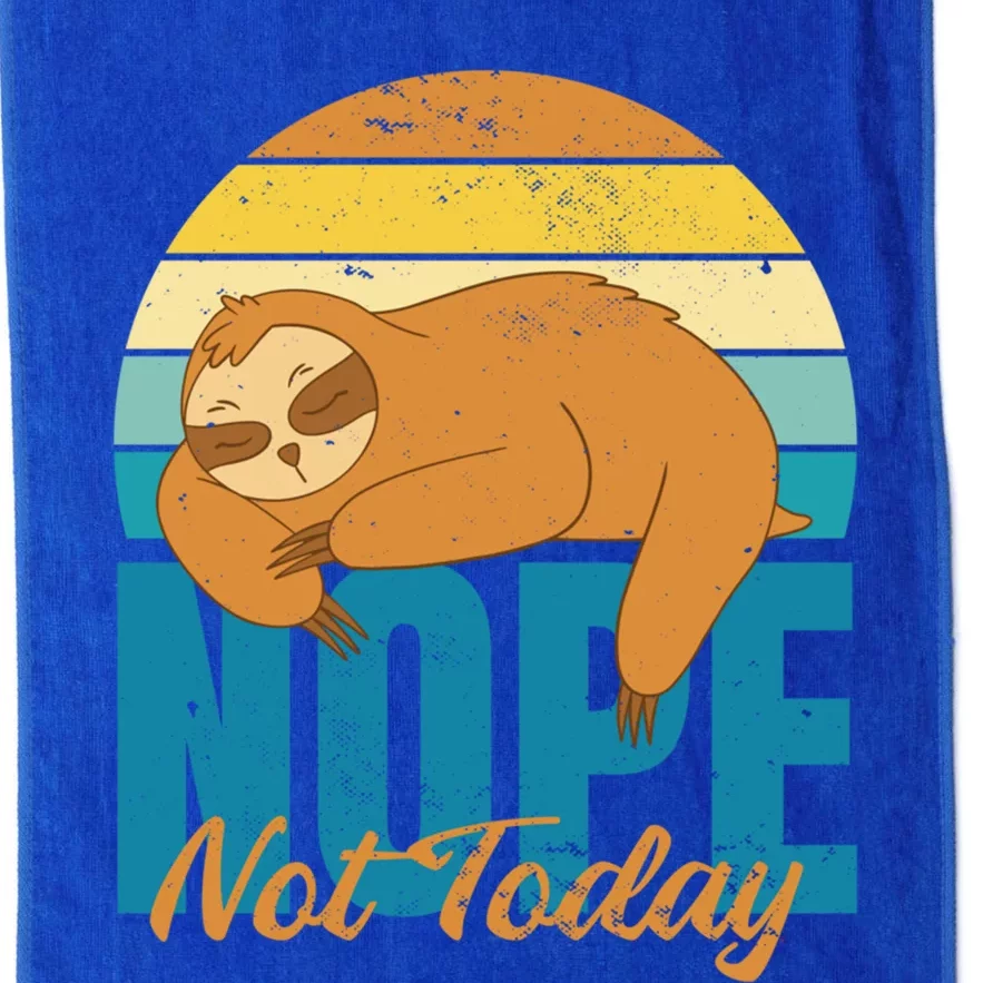 Funny Sloth Nope Not Today Retro Sloth Cute Gift Platinum Collection Golf Towel