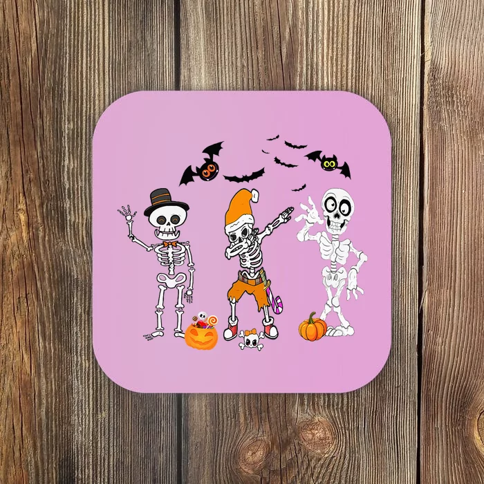 Funny Skull Never Better Skeleton Funny Halloween sarcasm Coaster