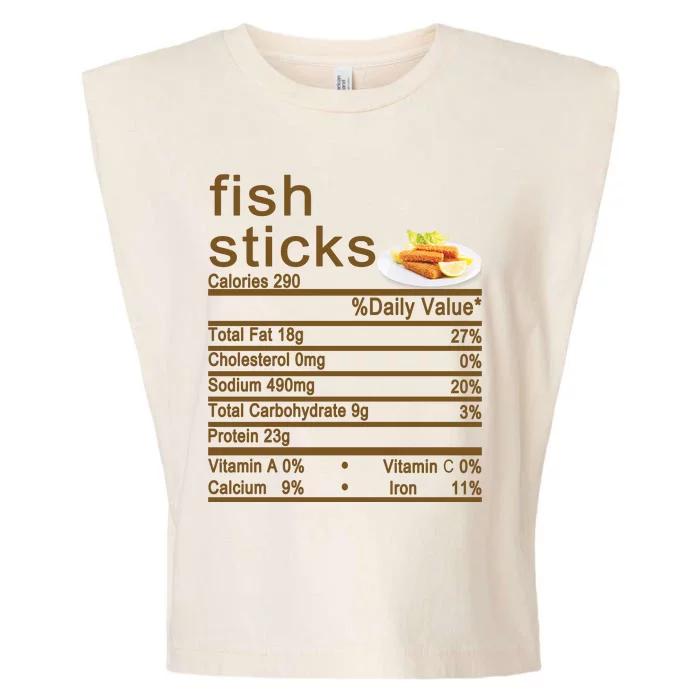 Fish Sticks Nutrition Facts Label Garment-Dyed Women's Muscle Tee