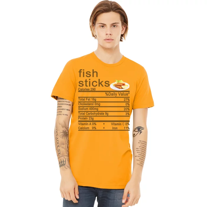 Fish Sticks Nutrition Facts Label Premium T-Shirt