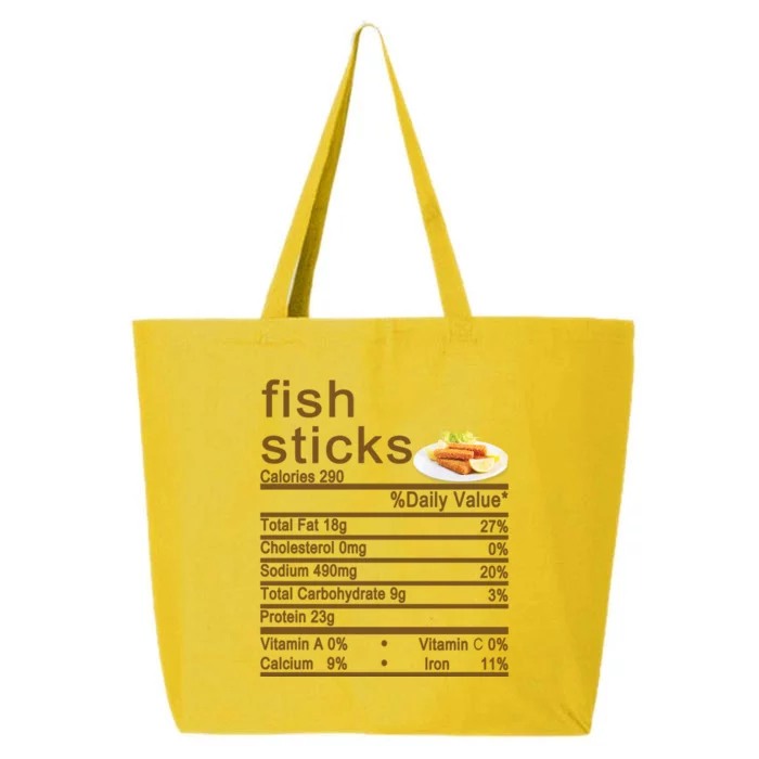 Fish Sticks Nutrition Facts Label 25L Jumbo Tote