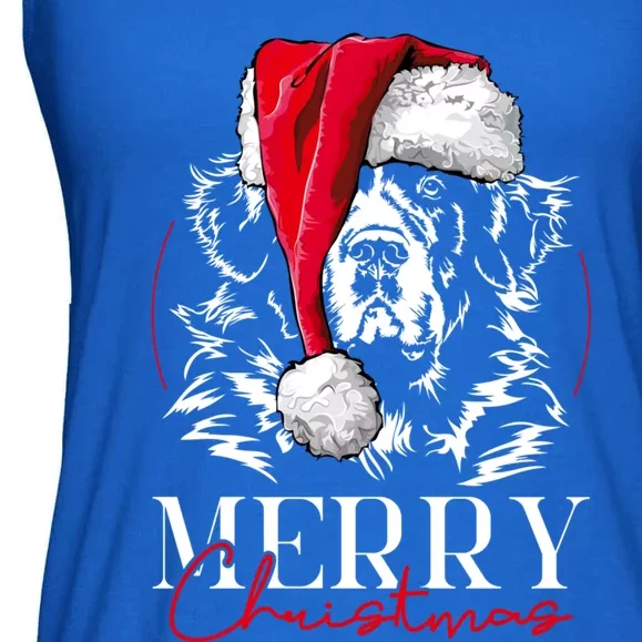 Funny Santa Newfoundland Newfie Merry Christmas Dog Mom Gift Great Gift Ladies Essential Flowy Tank