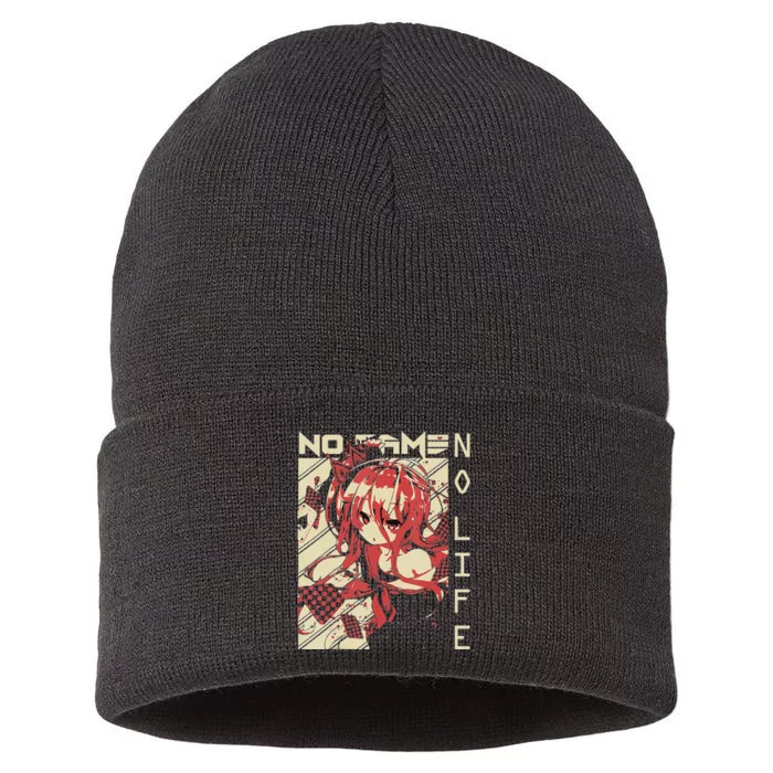 funny Shiro No Game No Life Anime Sustainable Knit Beanie