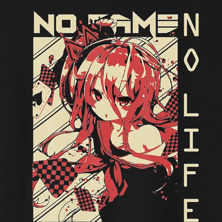 funny Shiro No Game No Life Anime Women's Crop Top Tee