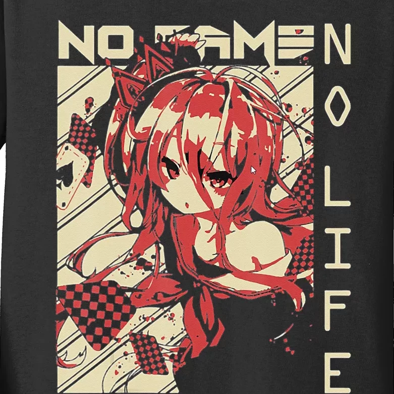 funny Shiro No Game No Life Anime Kids Long Sleeve Shirt