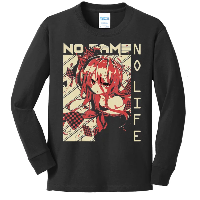 funny Shiro No Game No Life Anime Kids Long Sleeve Shirt