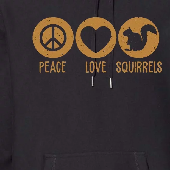 Funny Squirrel Novelty Design Squirrel Lover Premium Hoodie