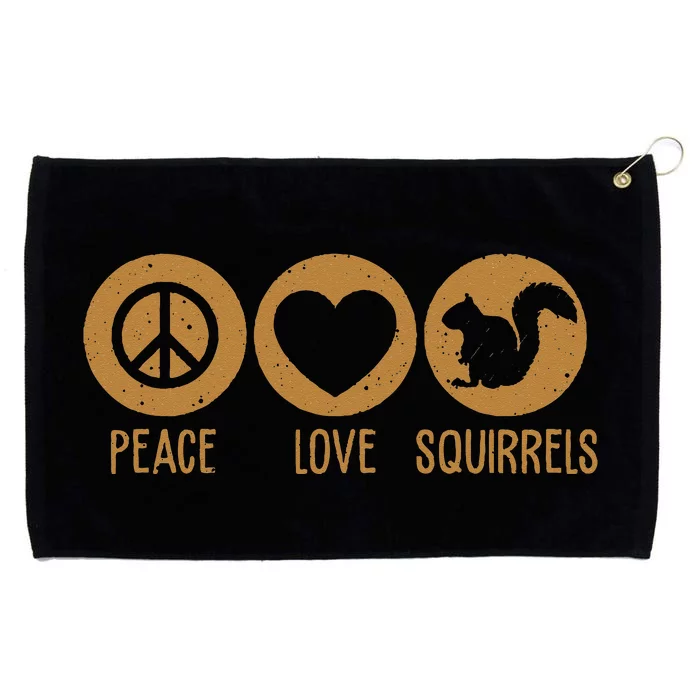 Funny Squirrel Novelty Design Squirrel Lover Grommeted Golf Towel