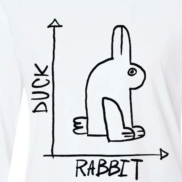 Funny Science Nerd Duck Rabbit Physics Math Geek Womens Cotton Relaxed Long Sleeve T-Shirt