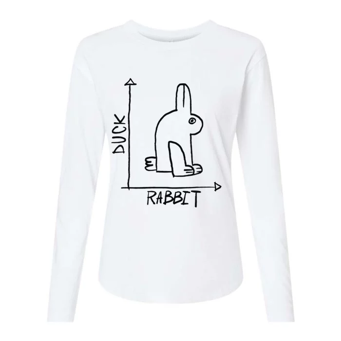 Funny Science Nerd Duck Rabbit Physics Math Geek Womens Cotton Relaxed Long Sleeve T-Shirt