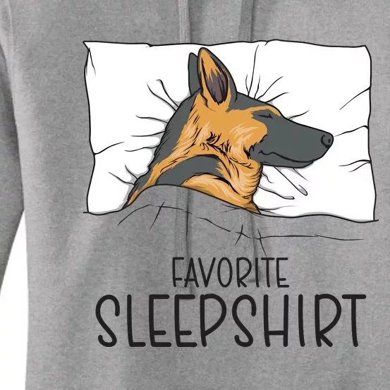 Favorite Sleepshirt Napping German Shepherd Pajama Women's Pullover Hoodie