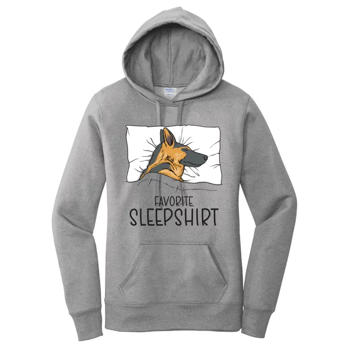 Favorite Sleepshirt Napping German Shepherd Pajama Women's Pullover Hoodie