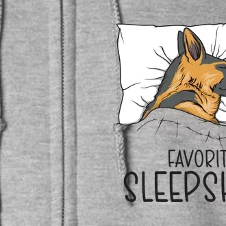 Favorite Sleepshirt Napping German Shepherd Pajama Full Zip Hoodie