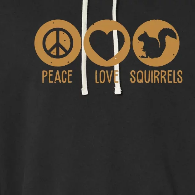 Funny Squirrel Novelty Design Squirrel Lover Garment-Dyed Fleece Hoodie