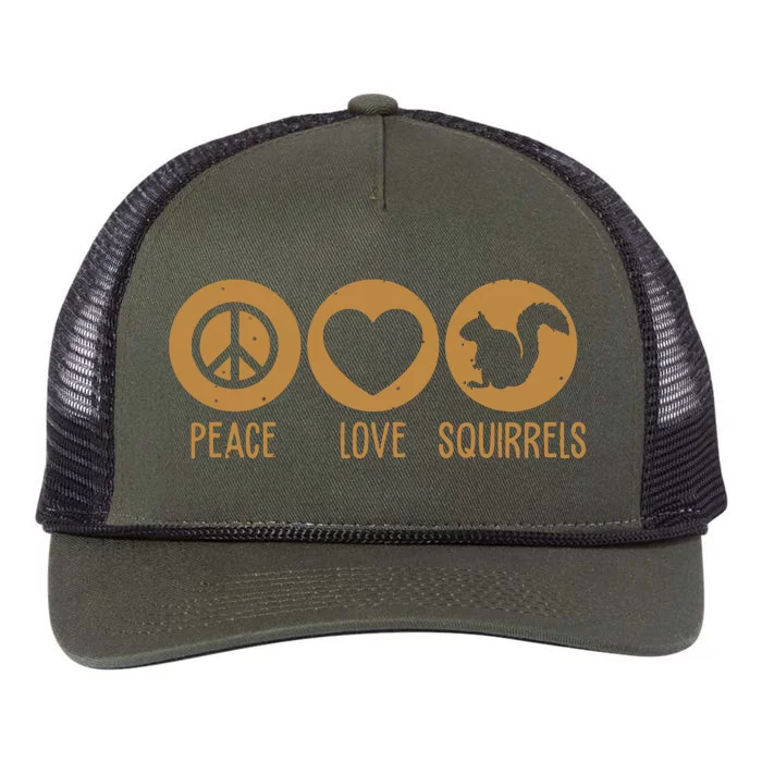 Funny Squirrel Novelty Design Squirrel Lover Retro Rope Trucker Hat Cap