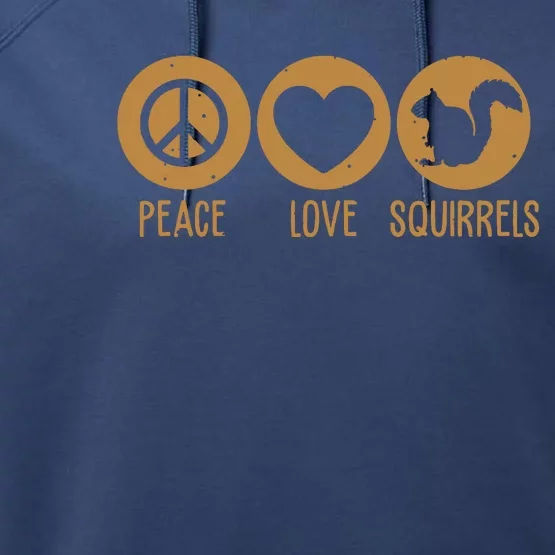 Funny Squirrel Novelty Design Squirrel Lover Performance Fleece Hoodie