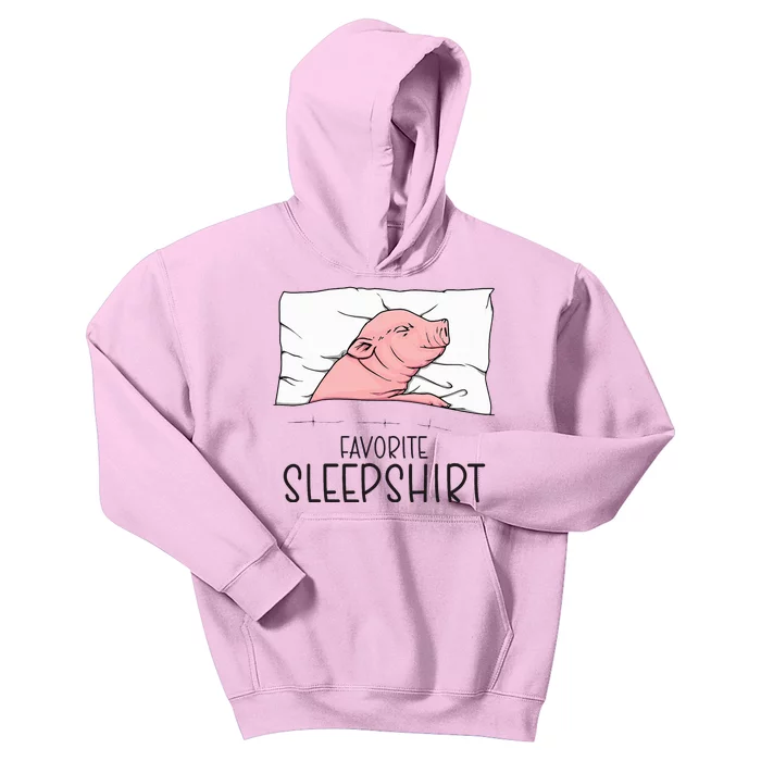 Favorite Sleepshirt Napping Pig Piglet & Piggy Pajama Kids Hoodie