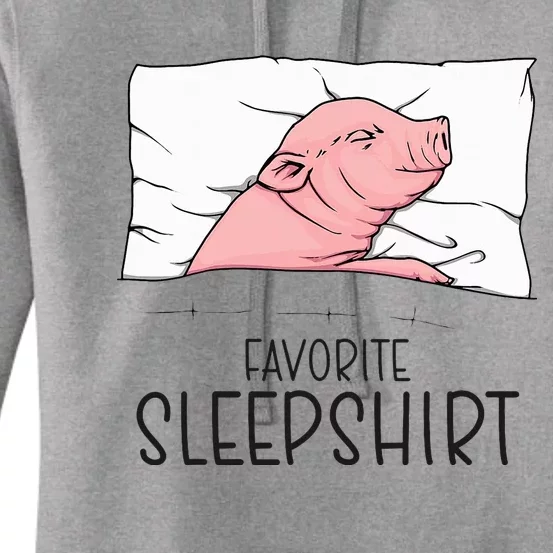 Favorite Sleepshirt Napping Pig Piglet & Piggy Pajama Women's Pullover Hoodie