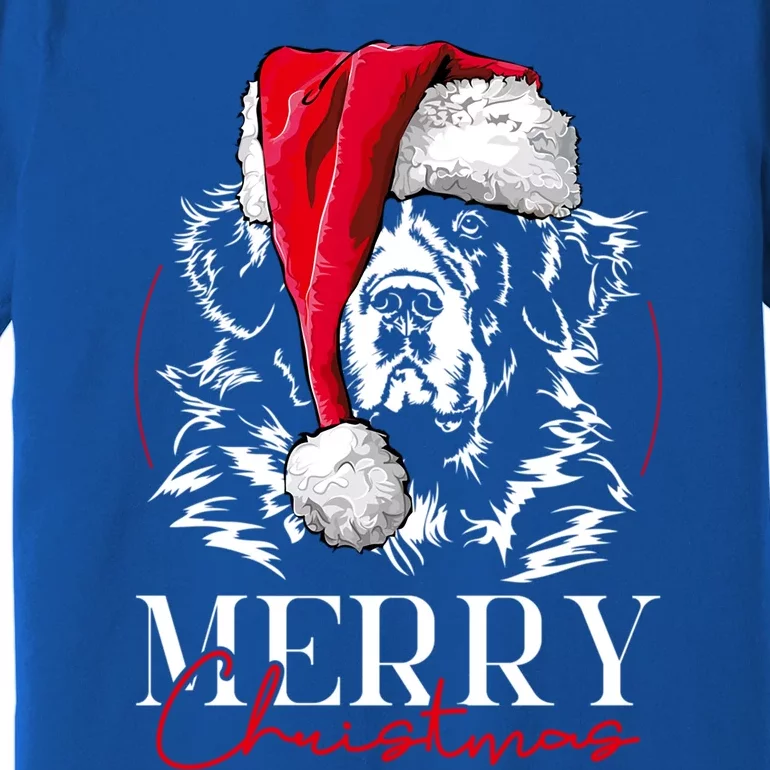 Funny Santa Newfoundland Newfie Merry Christmas Dog Mom Gift Premium T-Shirt