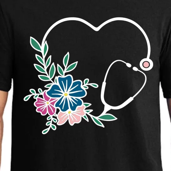 Floral Stethoscope Nurse Healthcare Worker Medical Field Gift Pajama Set