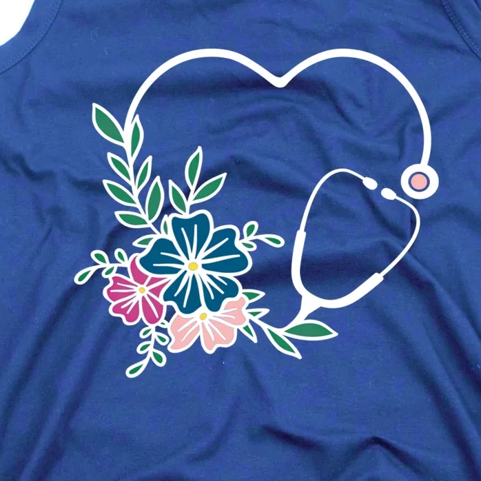 Floral Stethoscope Nurse Healthcare Worker Medical Field Gift Tank Top