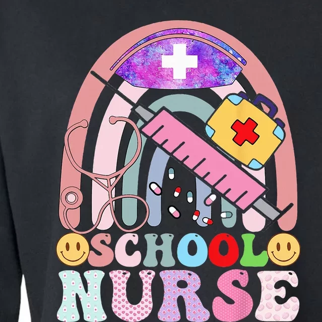 Funny School Nurse Graphic Tees Tops Back To School Cropped Pullover Crew