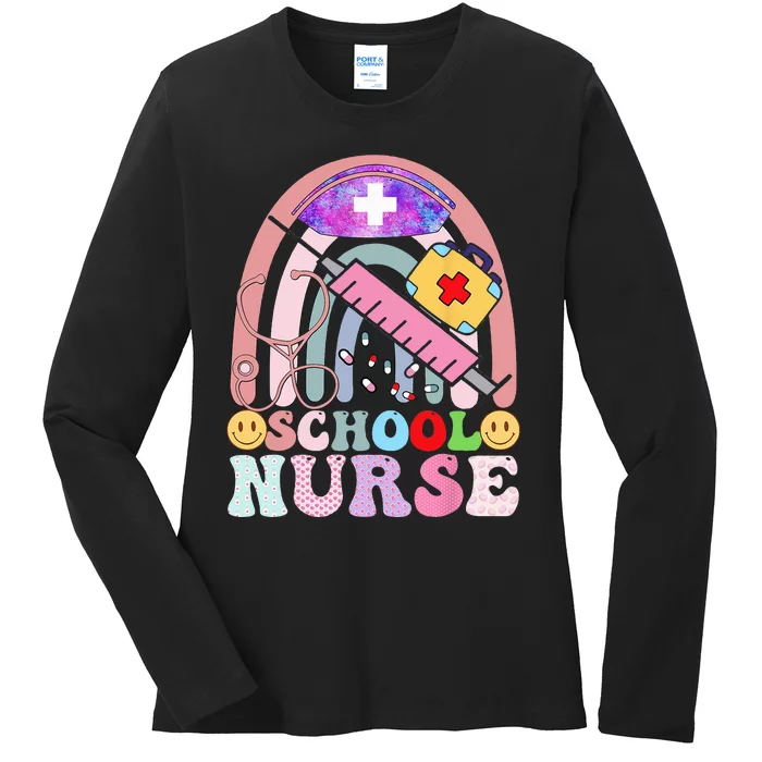 Funny School Nurse Graphic Tees Tops Back To School Ladies Long Sleeve Shirt