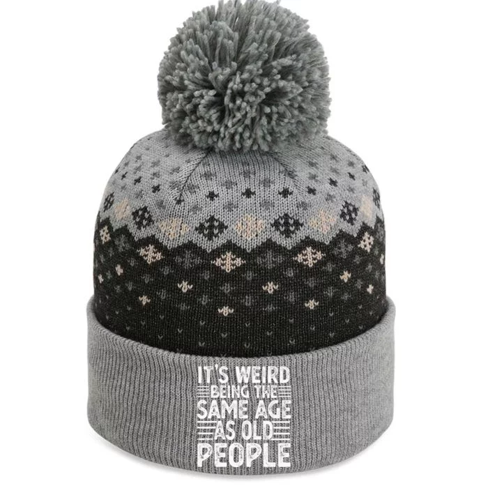 Funny Sarcastic Novelty Graphic The Baniff Cuffed Pom Beanie