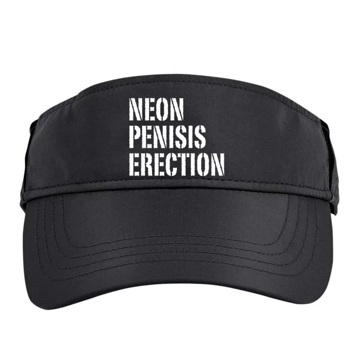 Funny Saying Neon Penisis Erection Adult Drive Performance Visor