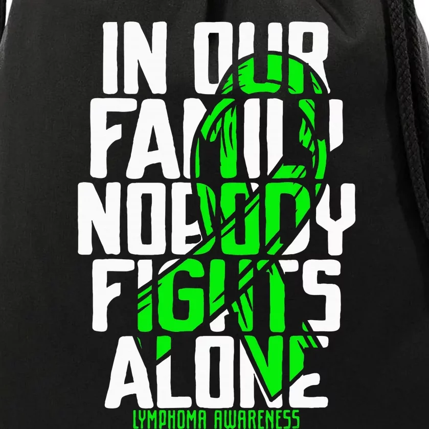 Family Support Non HodgkinS Lymphoma Cancer Awareness Drawstring Bag