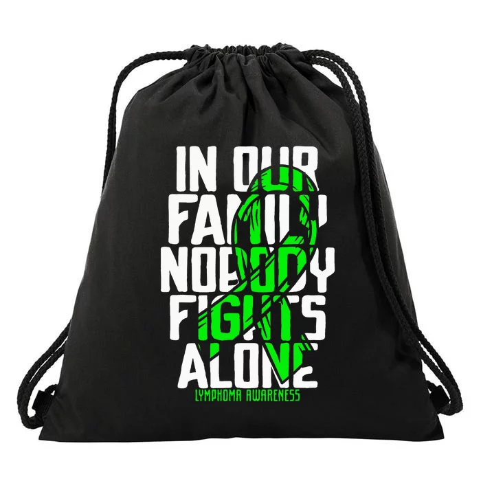 Family Support Non HodgkinS Lymphoma Cancer Awareness Drawstring Bag