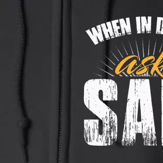 Funny Sam Name When In Doubt Ask Sam Full Zip Hoodie