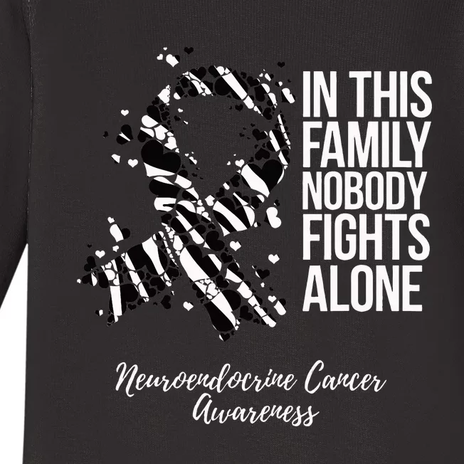 Family Support Neuroendocrine Cancer Awareness Baby Long Sleeve Bodysuit