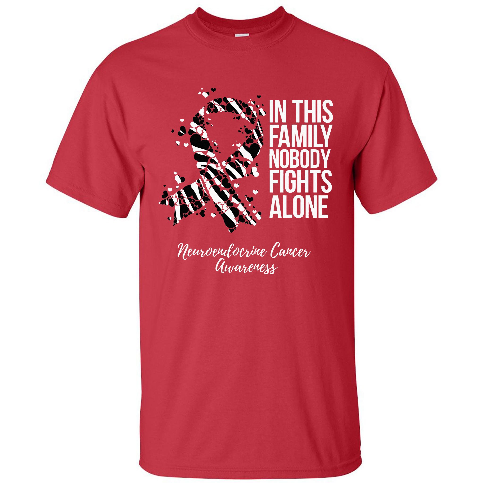 Family Support Neuroendocrine Cancer Awareness Tall T-Shirt ...