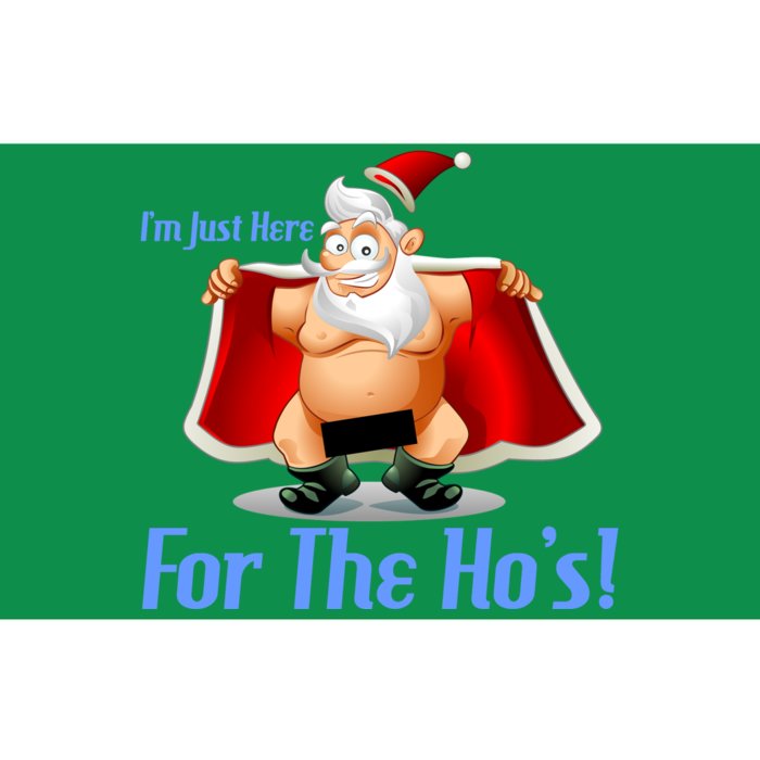 Funny Santa Nude Censored Just Here For The Ho's Bumper Sticker