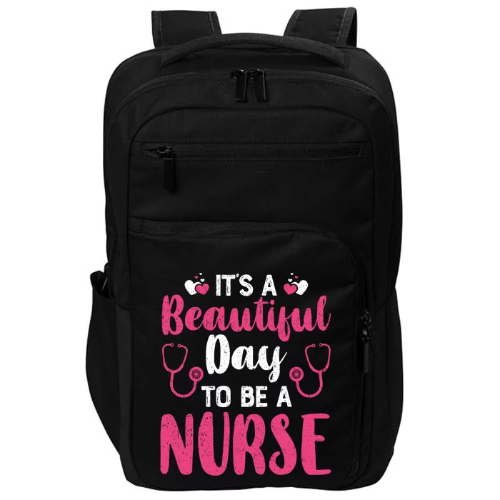 Funny Saying Nurse Gift Nursing Healthcare Rn Cna Lpn Cute Gift Impact Tech Backpack