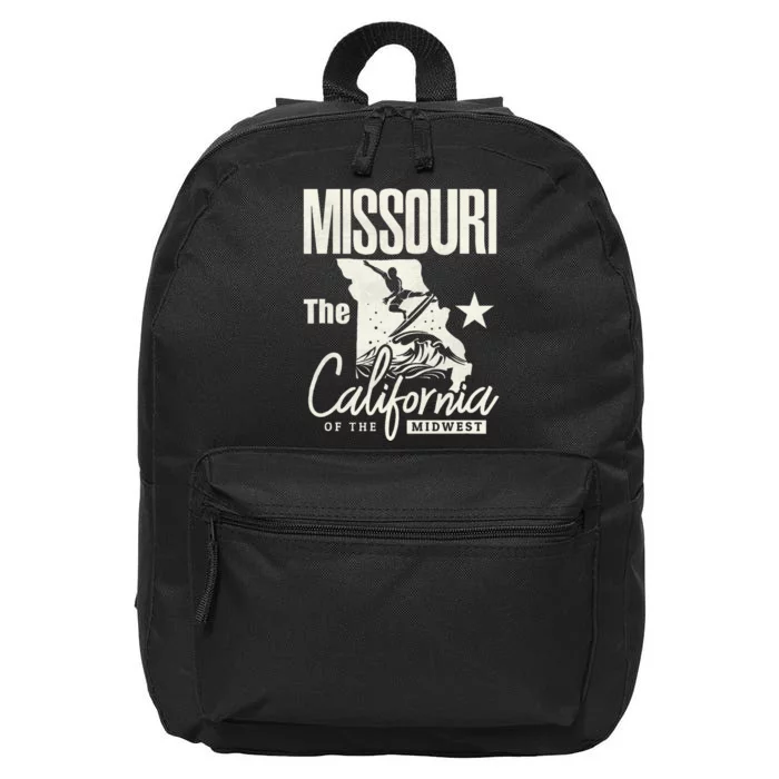 Funny State Of Missouri The California Of The Midwest 16 in Basic Backpack