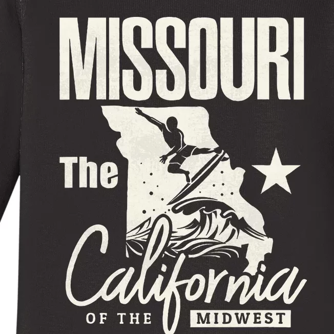 Funny State Of Missouri The California Of The Midwest Baby Long Sleeve Bodysuit