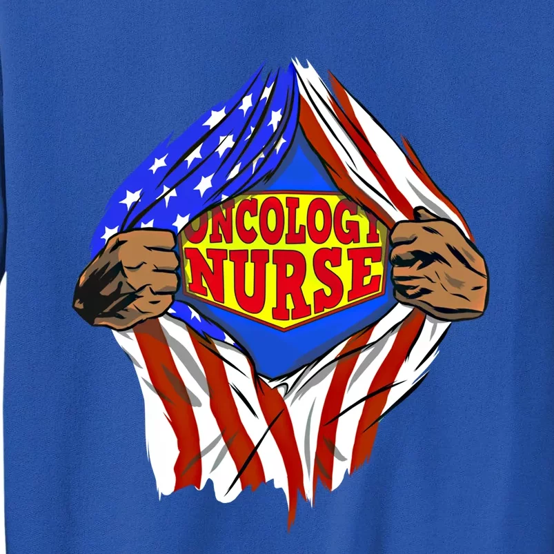 Funny Super Oncology Nurse Hero Job Cute Gift Tall Sweatshirt