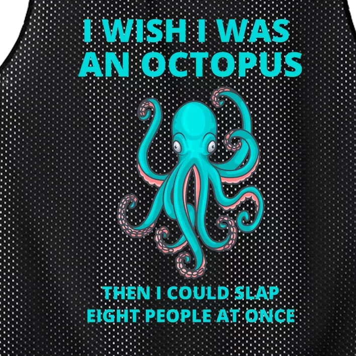 Funny Sarcastic Octopus Gift Mesh Reversible Basketball Jersey Tank