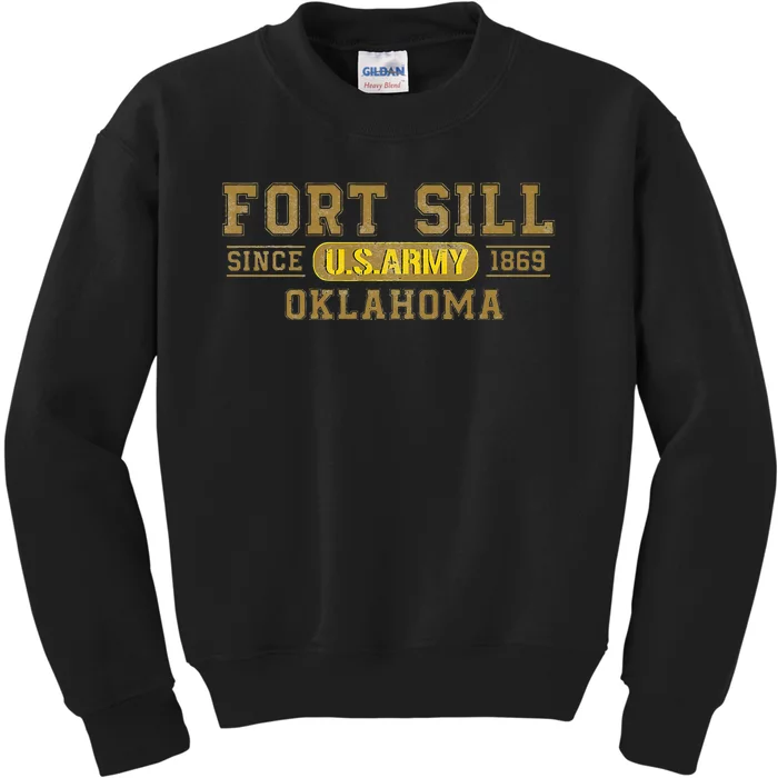 Fort Sill Oklahoma Army Base Kids Sweatshirt