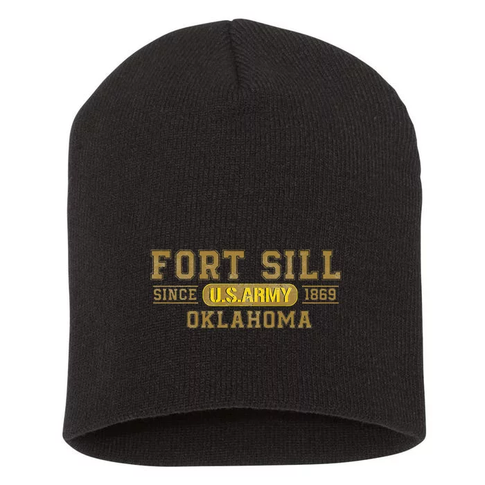 Fort Sill Oklahoma Army Base Short Acrylic Beanie