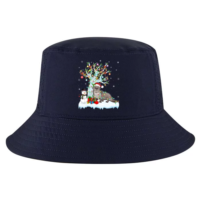 Funny Sea Otter Xmas Tree Lighting Santa Sea Otter Christmas Great Gift Cool Comfort Performance Bucket Hat