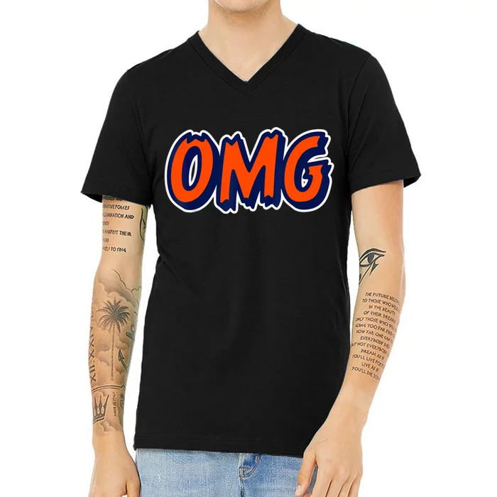 Funny Says Omg New York V-Neck T-Shirt