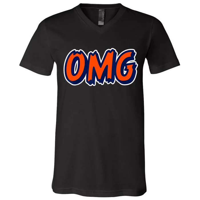 Funny Says Omg New York V-Neck T-Shirt