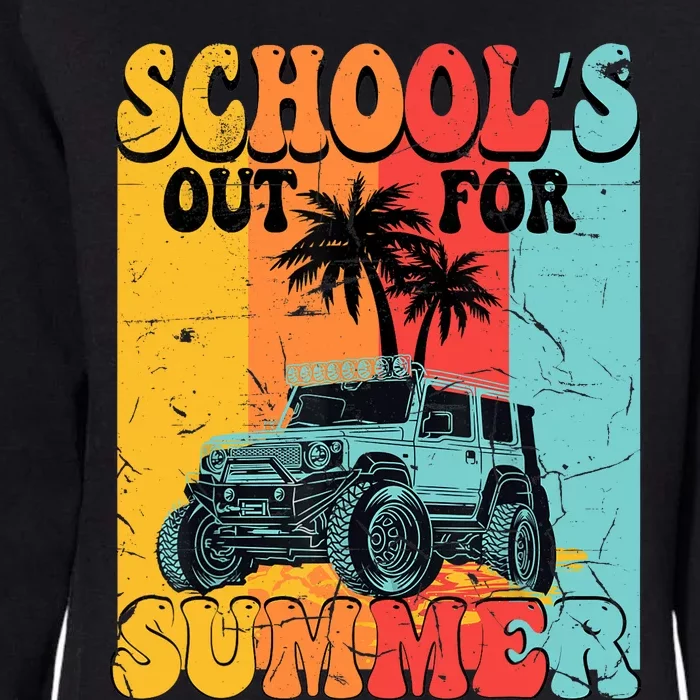 Funny School's Out For Summer Teacher Summer Vacation Groovy Womens California Wash Sweatshirt